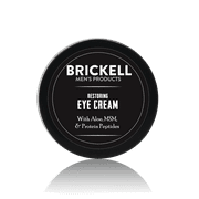 Brickell Men's Restoring Under Eye Cream for Men, Natural and Organic Anti Aging Eye Balm To Reduce Puffiness, Wrinkles, Dark Circles, Crows Feet and Under Eye Bags, 0.5 Ounce, Unscented