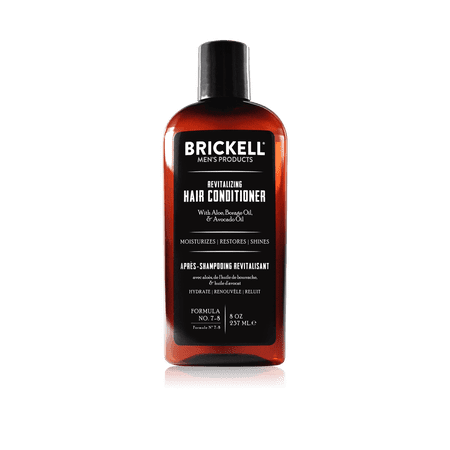 Brickell Men's Revitalizing Hair Conditioner, Natural and Organic, Restores Shine and Moisture, 8 oz, Scented, New Formula