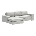 thumbnail image 1 of ZUO Brickell Modern Pine Wood Polyurethane and Polyester Sectional in Light Gray, 1 of 12