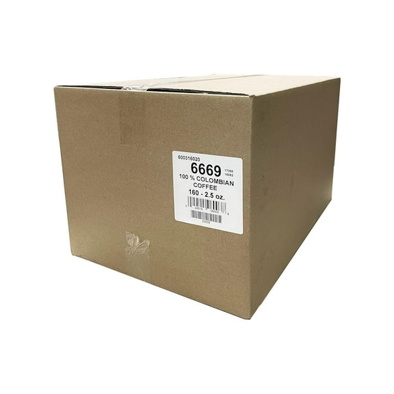 Brickhouse Coffee, 100% Colombian Ground Coffee, Medium Roast 160/ Eaches 2.5 oz per pack