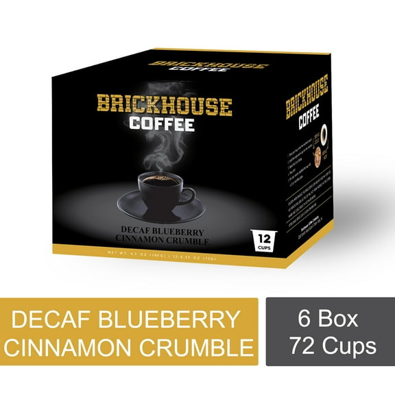 Brickhouse Decaf Blueberry Cinnamon Crumble Single Serve Cups, 72 Count