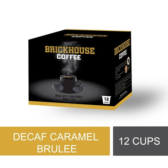 Brickhouse Decaf Caramel Brulee Single Serve Cups, 12 Count