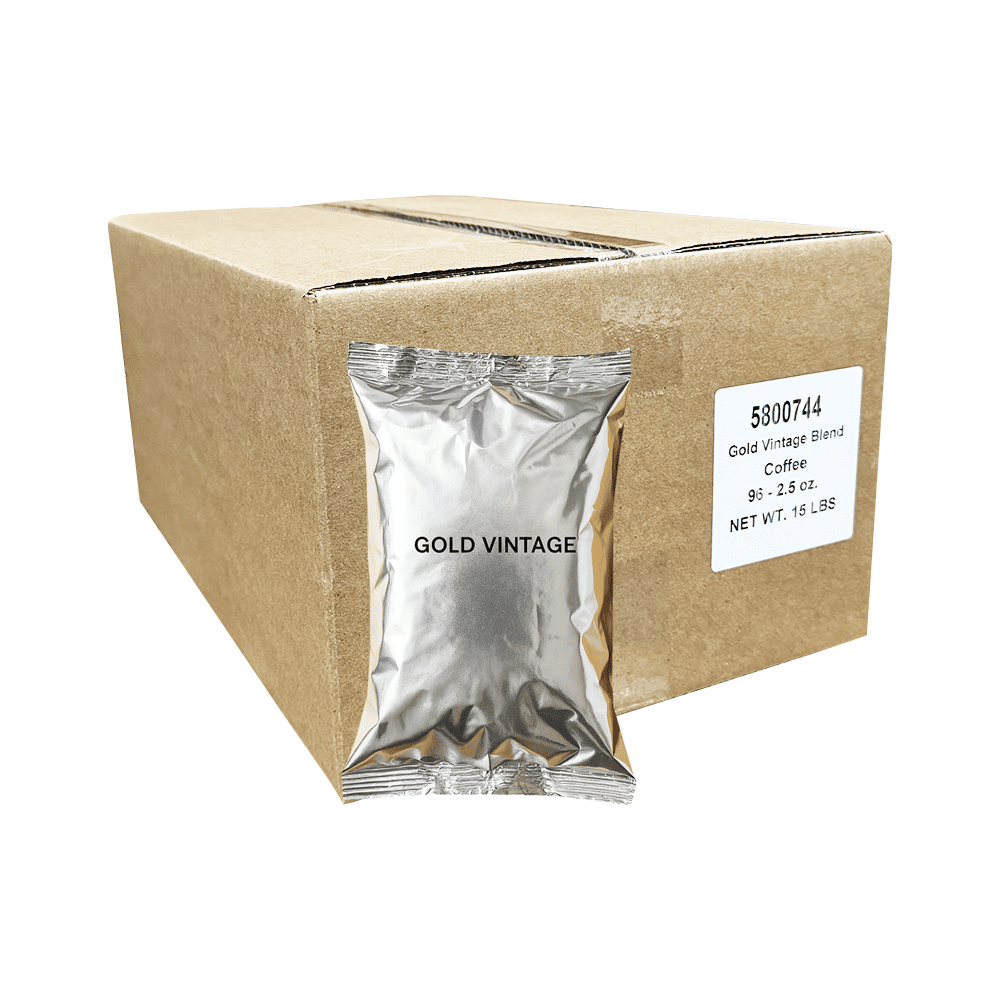 Brickhouse Gold Vintage Ground Coffee, Medium Roast, 96 Pre-Portioned 2.5 oz Packets