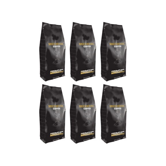 Brickhouse Ground Coffee, Chocolate Bar Flavored Coffee, 6/12 oz bags