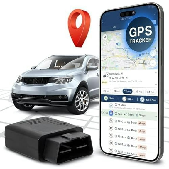 Brickhouse Security GPS Tracker for Vehicles- TrackPort OBD II Tracking Device- Tracker for Car Location and Speed- Mini OBD GPS Tracker for Vehicles- GPS Trackers- Subscription Required
