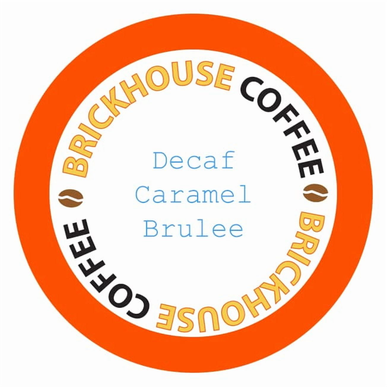 Brickhouse Single Serve Coffee, 120 Count, Decaf Caramel Brulee