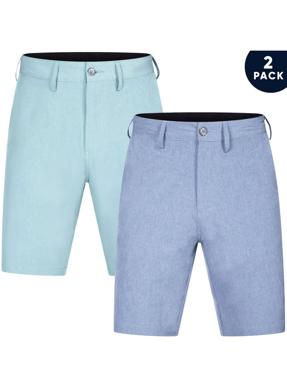 Brickline 2-Pack Men's Hybrid Shorts - Big & Tall Sizes up to 50 - Quick Dry Stretch Fabric - Perfect for Swimming, Golf, Casual Wear, and Outdoor Activities - Available in Multiple Colors