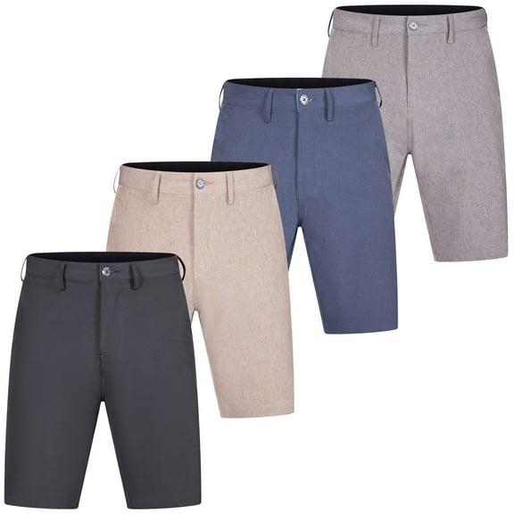 Brickline Men's Quick Dry Hybrid 4-Pack - Stretch Golf Board Shorts for Swimming, Golf & Casual Wear - Breathable, Comfortable, Versatile - Big & Tall Sizes 40 to 50 - Available in Multiple Colors