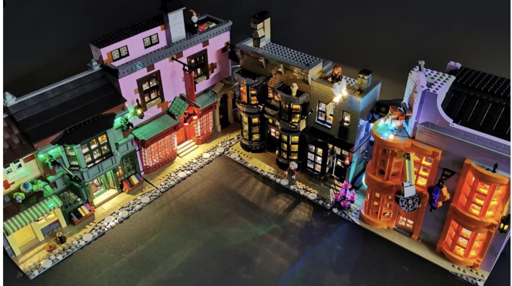 Brickstars LED Lighting Kit for Lego Diagon Alley 75978 Harry Potter (Not Include the Building Set)