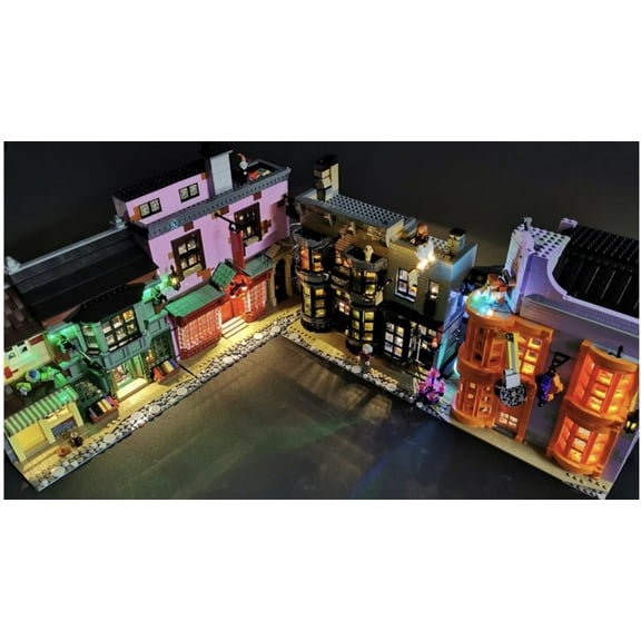 Brickstars LED Lighting Kit for Lego Diagon Alley 75978 Harry Potter (Not Include the Building Set)