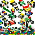 thumbnail image 1 of Brickyard Building Blocks Wheels, Tires, And Axles 459 Pieces Building Bricks Compatible Set Includes Steering Wheels, Windshields, And Colorful Brick Building Chassis Pieces (459 Pcs), 1 of 7