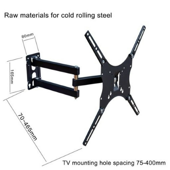 Bricologht TV Wall Mount Swivel and Tilt Full Motion for 14-55 inch TVs, TV Mount Full Motion with Articulating Arms Extend Level Max VESA 400X400mm Holds 110lbs
