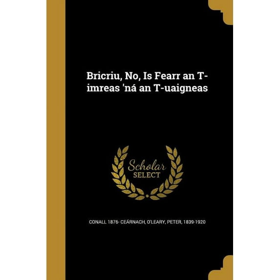 Bricriu, No, Is Fearr an T-imreas 'ná an T-uaigneas (Paperback)