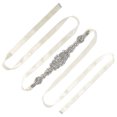 thumbnail image 1 of Bridal Belt, Bride Dress Belt Elegant Appearance With Rhinestones For Banquets For Weddings For Parties White, 1 of 7