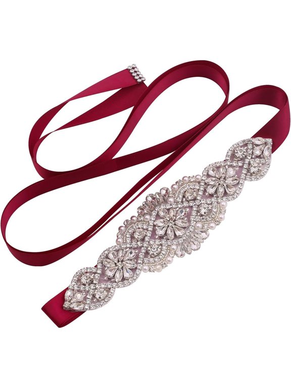 Bridal Belt Wedding Sash Rhinestone Sash for Flower Girl Evening Dress