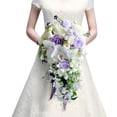 thumbnail image 1 of Bridal Bouquet – Handmade Rose & Butterfly Orchid Wedding Flowers, Waterfall Cascade Bouquet for Bride, Proposal, Church Wedding, Photography, 1 of 10