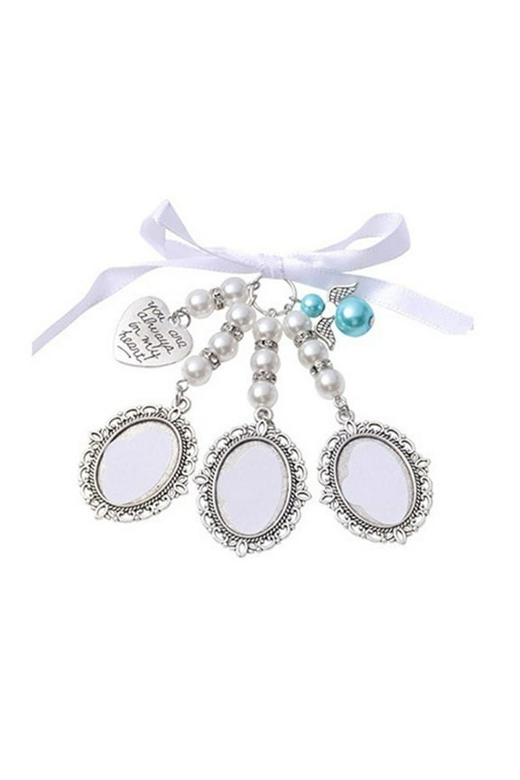 Bridal Bouquet Heart Photo Frame Memory Charm Wedding With Heart Beads Gift