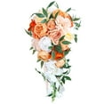 thumbnail image 1 of Bridal Bouquet Rose Bouquet Artificial Bride Bouquet Handheld Bouquet Simulated Flowers Wedding Bouquet Water Droplet Bouquet for Wedding Photos Background Wall Flowers Props, 1 of 10