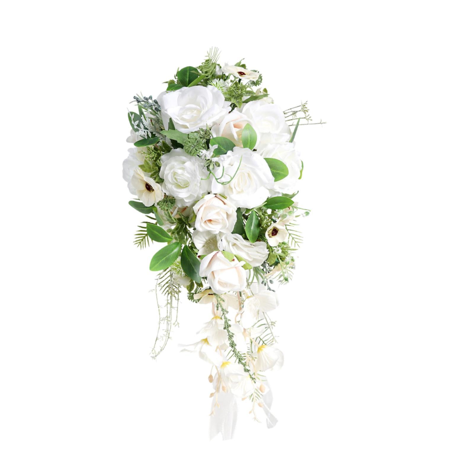Bridal Bouquet Wedding Bridal Bouquet Rose Silk Flowers Elegant Design for Bride Wedding Ceremony
