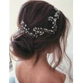 thumbnail image 1 of Bridal Crystal Hair Vine Branch Rhinestone Headband Opal Wedding Headpiece for Bridesmaid Bride Prom Party Festival Hair Weaths for Women and Girls (Gold), 1 of 9