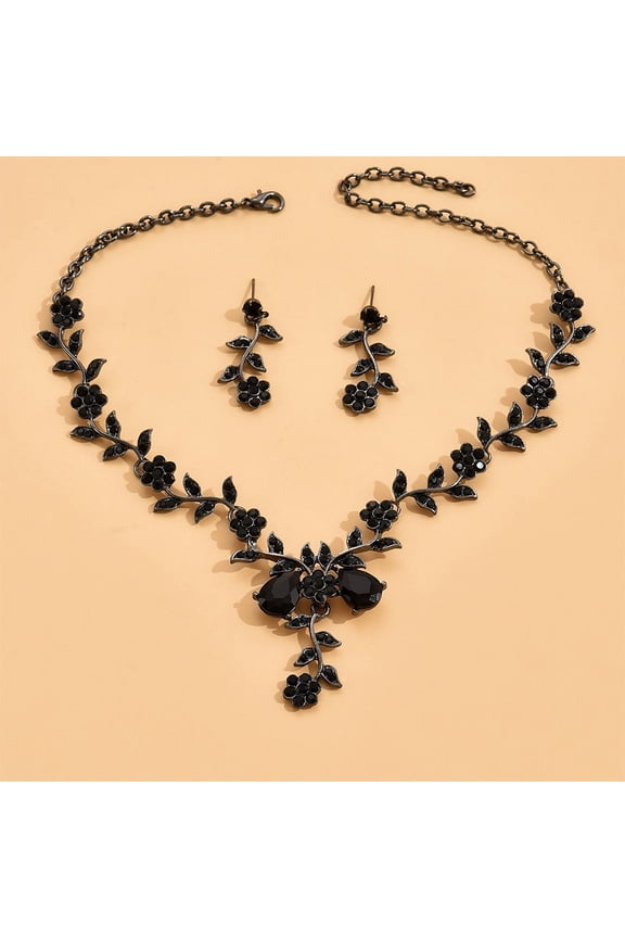 Bridal Crystal Jewelry Set for Women - Elegant Necklace & Earrings Wedding Accessories