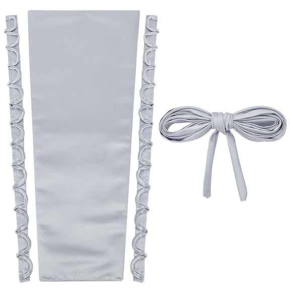 Bridal Dress Zipper Replacement Adjustable Fit Satin Corset Back Kit Lace-up Formal Prom Dress Light Grey diy