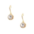 thumbnail image 1 of Bridal Earring Gold Crystal Rhinestone Round Earring For Wedding, 1 of 1