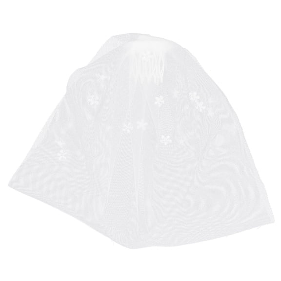 MERRYHAPY Wedding Face Veil White Polyester cate Bridal Hair Ornament