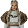 thumbnail image 1 of Bridal Faux Fur Shawl Wraps Wedding Cover Up Fur Stole with Brooch Evening Party Winter Warm Shrug Cape, 1 of 3