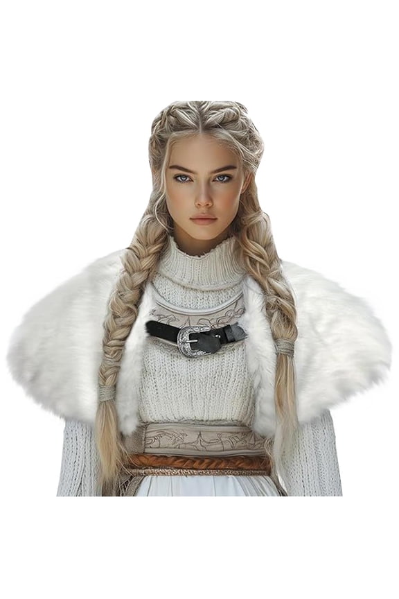 Bridal Faux Fur Shawl Wraps Wedding Cover Up Fur Stole with Brooch Evening Party Winter Warm Shrug Cape