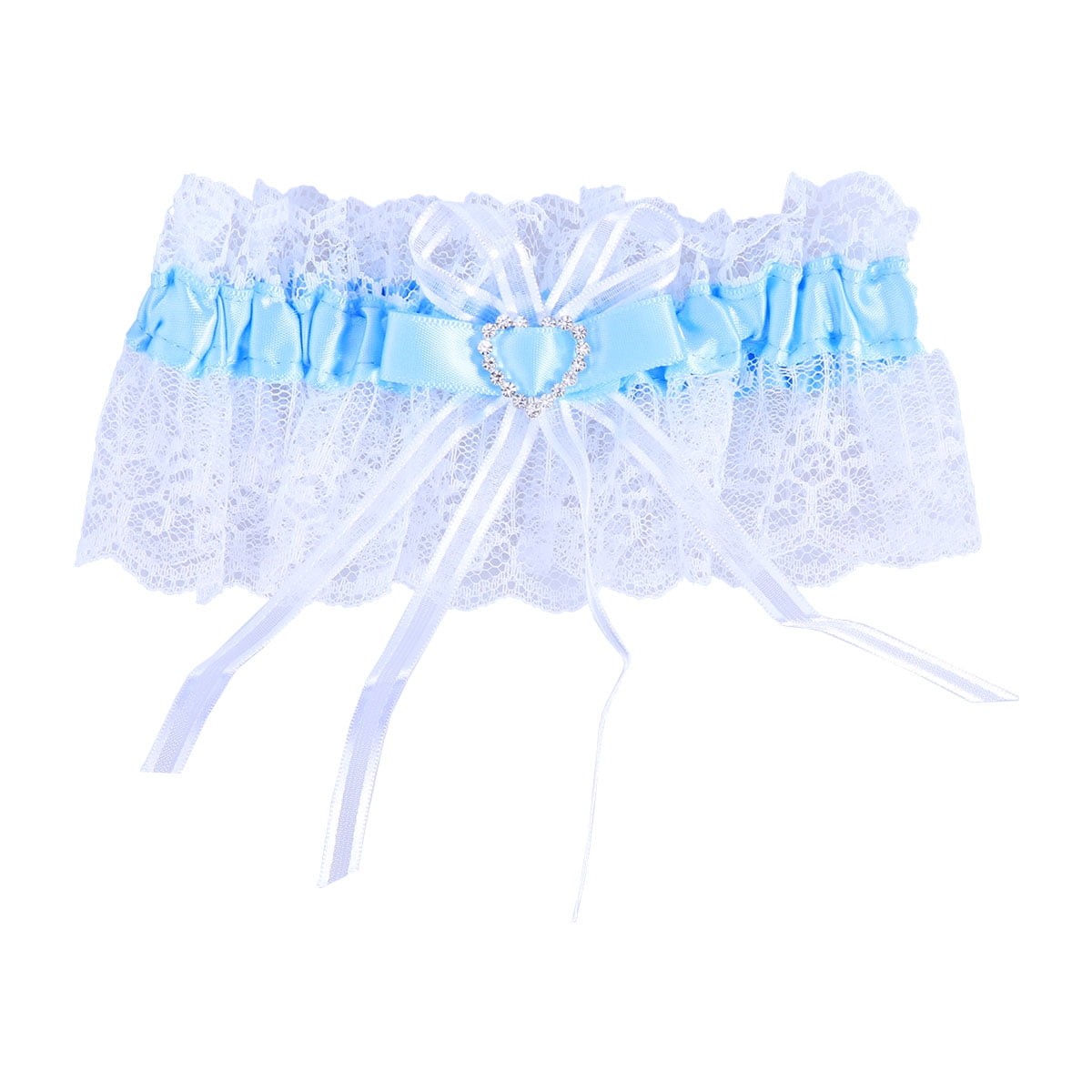 Bridal Garters Beautiful Lace Rhinestone Garters HeartShaped Decor