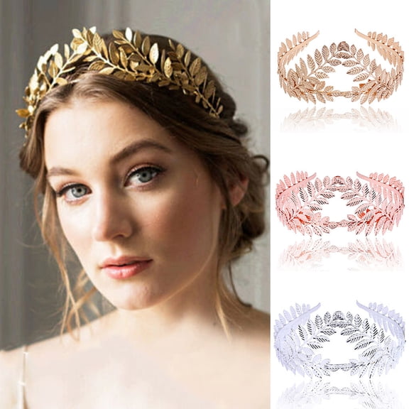Bridal Gold Leaf Crown Headband Bridal Gold Leaf headpiece for Wedding Prom Festival Bridesmaid Hair Accessoriecs Silver