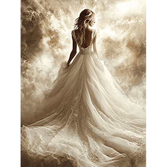 Bridal Gown Decoration Painting/Canvas Art Perfect for Wedding Decor Living Room Bedroom Dining Room Bathroom Hallway Study Room Guest Room Office Wall Art Home Decoration.