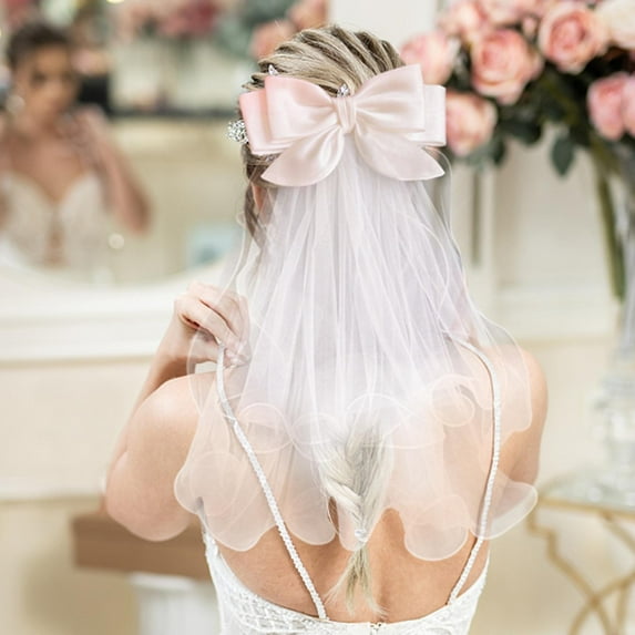 Bridal Hair Bow Bride Hair Pieces Headband Bride Hair Accessories for Party Exquisite Stylish Lightweight Fashionable