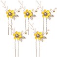 thumbnail image 1 of Bridal Hair Combs, 5PCS Wedding Hair Pins Set Crystal Flower Hair Clips Bride Bridesmaid Hair Sides Comb Rhinestone Barrettes, Pearl Flower Hair Pins Hair Accessories for Women Girls (Light Blue), 1 of 4
