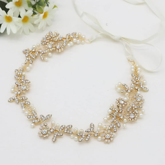 Bridal Headbands Crystal Pearl Hair Vines Bohemian Style Wedding Headpieces For Bride Wedding Hair Accessories