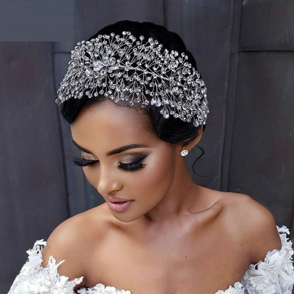 Bridal Headwear Hair Accessories, Handmade Rhinestone Hair Band
