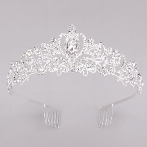 Bridal Jewelry Crown for Rhinestone for Head Hoop Hair Accessories for Rhinestone Bridal Tiara Crown with Side Combs for