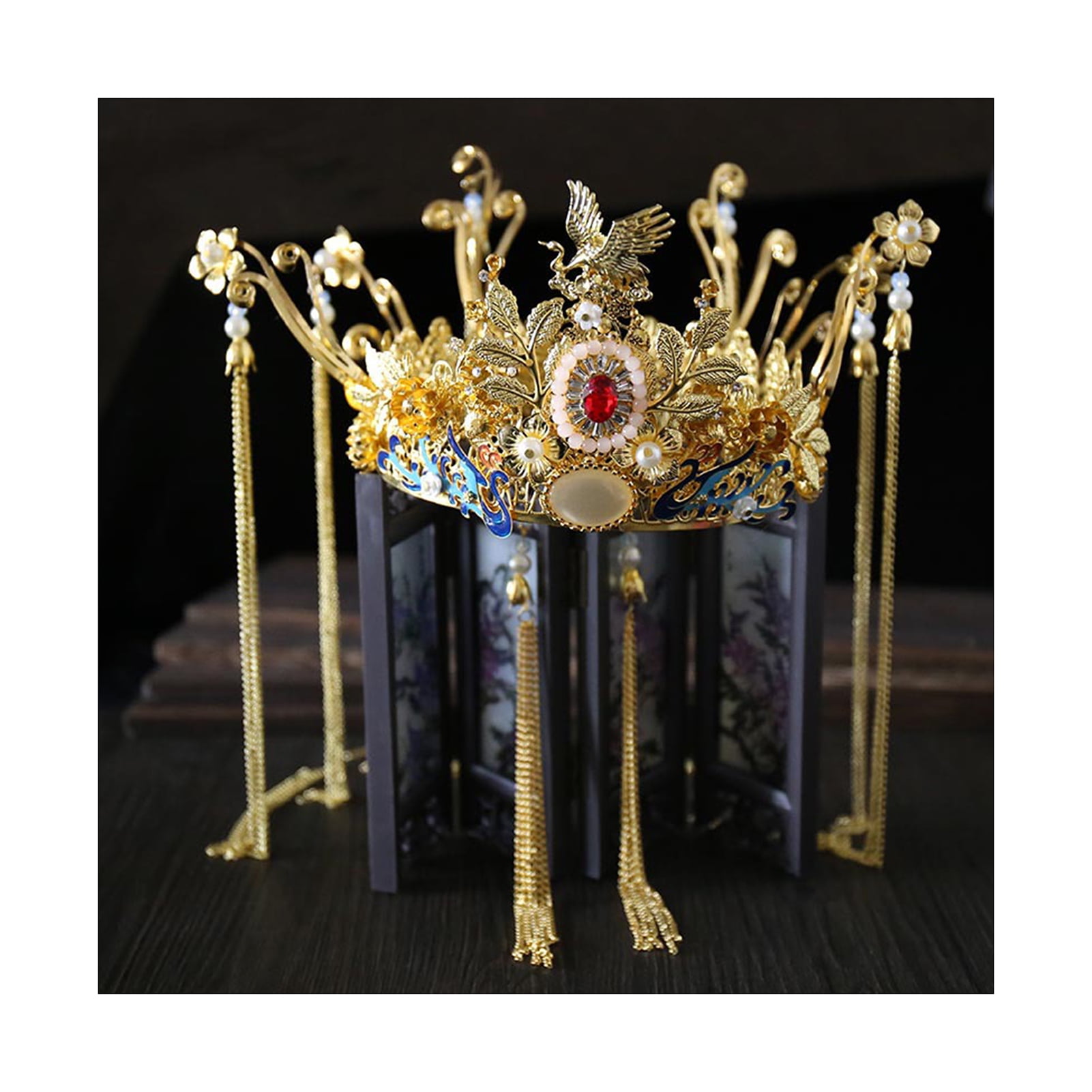 Bridal Jewelry Sets Gold Phoenix Tiaras Crown Headpiece Wedding Hair  Accessories 