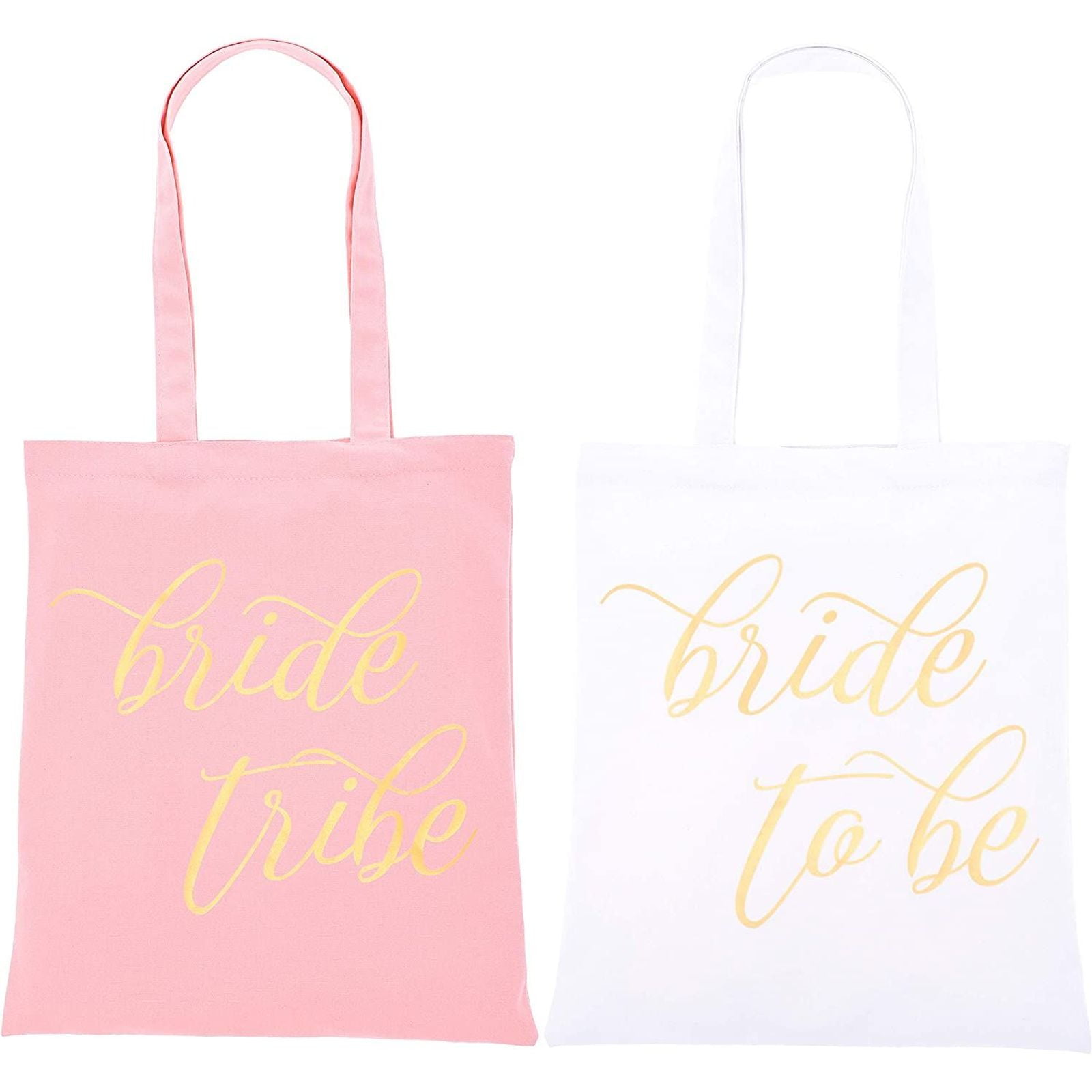 Gold Foil Printed Bridesmaid Canvas Cosmetic Bag