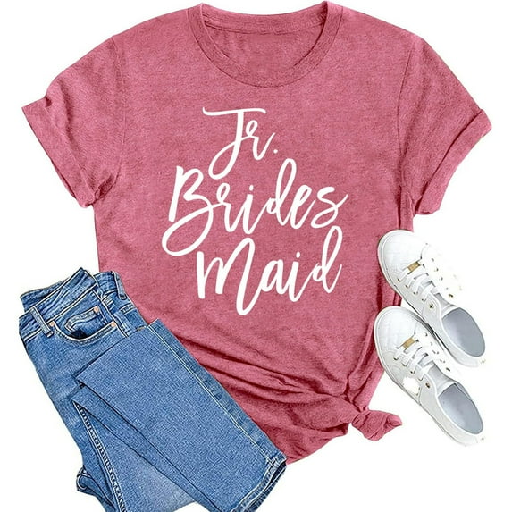 Bridal Party Shirt Bridal Wedding Party Print T Shirt Long Sleeved Tops Womens T Shirts Women Large Pack of T Shirts Women for Women Long Sleeve Athletic Short Sleeve Tops for Women Long Sleeve
