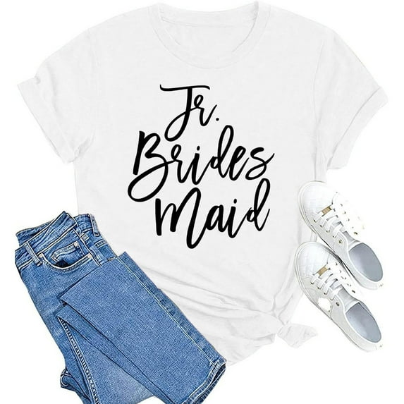 Bridal Party Shirt Bridal Wedding Party Print T Shirt Loose Women Women Tee Shirts Pack Long Sleeve Woman Shirts Athletic Tops for Women Long Sleeve Sleeve T Athletic Top Womens Active Short Sleeve