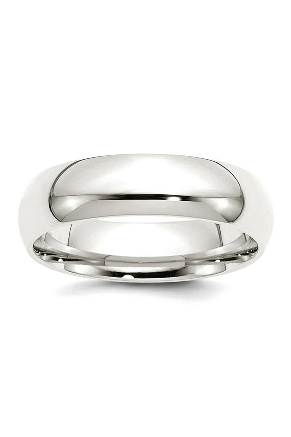 925 Sterling Silver Solid Polished 6mm Comfort-Fit Band Ring Size 6.5 Ring for Women and Men