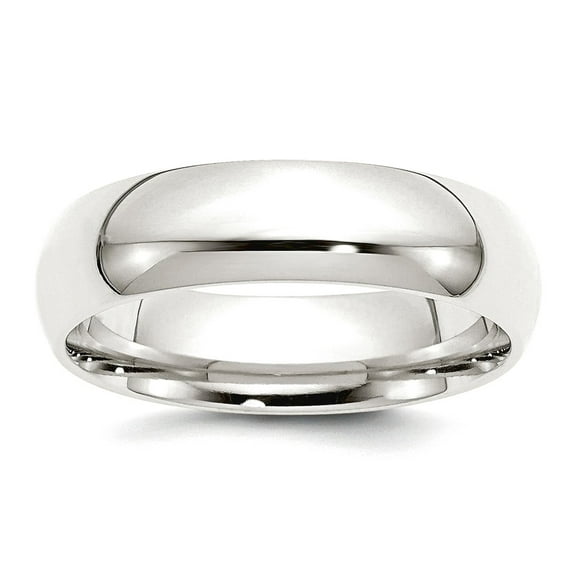 925 Sterling Silver Solid Polished 6mm Comfort-Fit Band Ring Size 6.5 Ring for Women and Men