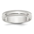 thumbnail image 1 of 925 Sterling Silver Solid Polished Half Round 5mm Milgrain Band Size 7 Ring for Women and Men, 1 of 2