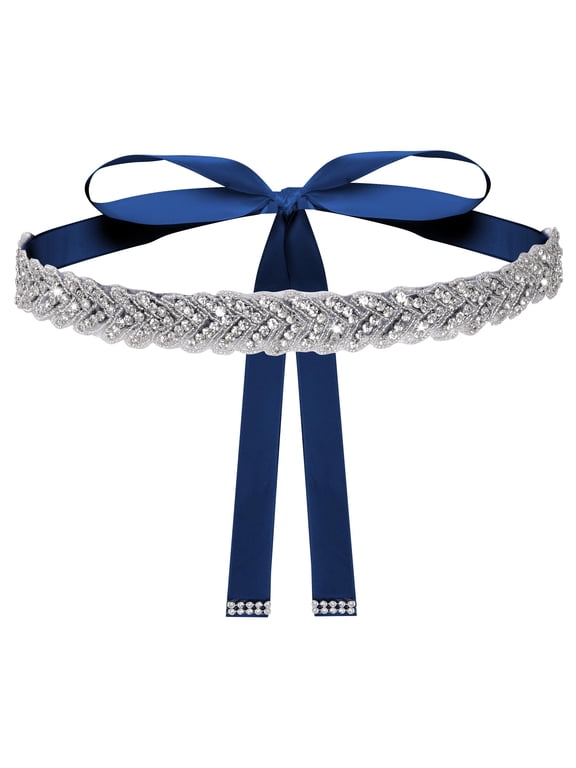 Bridal Rhinestone Wedding Waist Belt for Women Sparkly Belt Wedding Satin Sash for Special Occasion