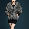thumbnail image 1 of Bridal Shawl, Duoif Fashion Women Elegant Bridal Wedding Faux Plush Long Shawl Stole Wrap Scarf Keep Warm Clothing Accessories Scarf Faux Fur Shawl Wraps for Women Grey, 1 of 5