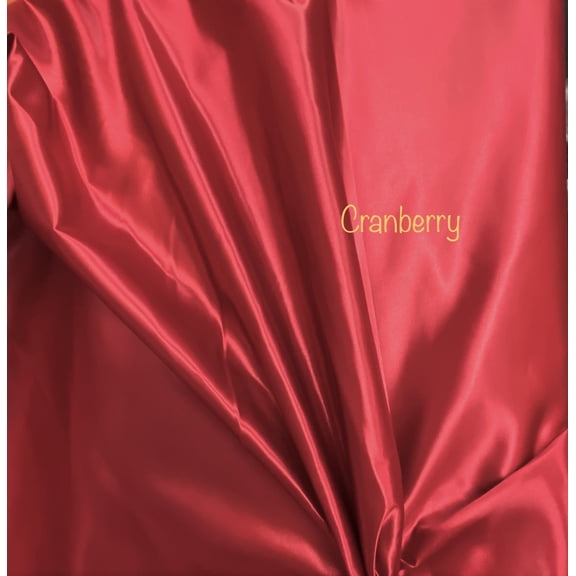 Bridal Shiny Satin, Non Stretch, 60" Wide, Sells by the Yard from Sal Tex Fabrics, Cranberry