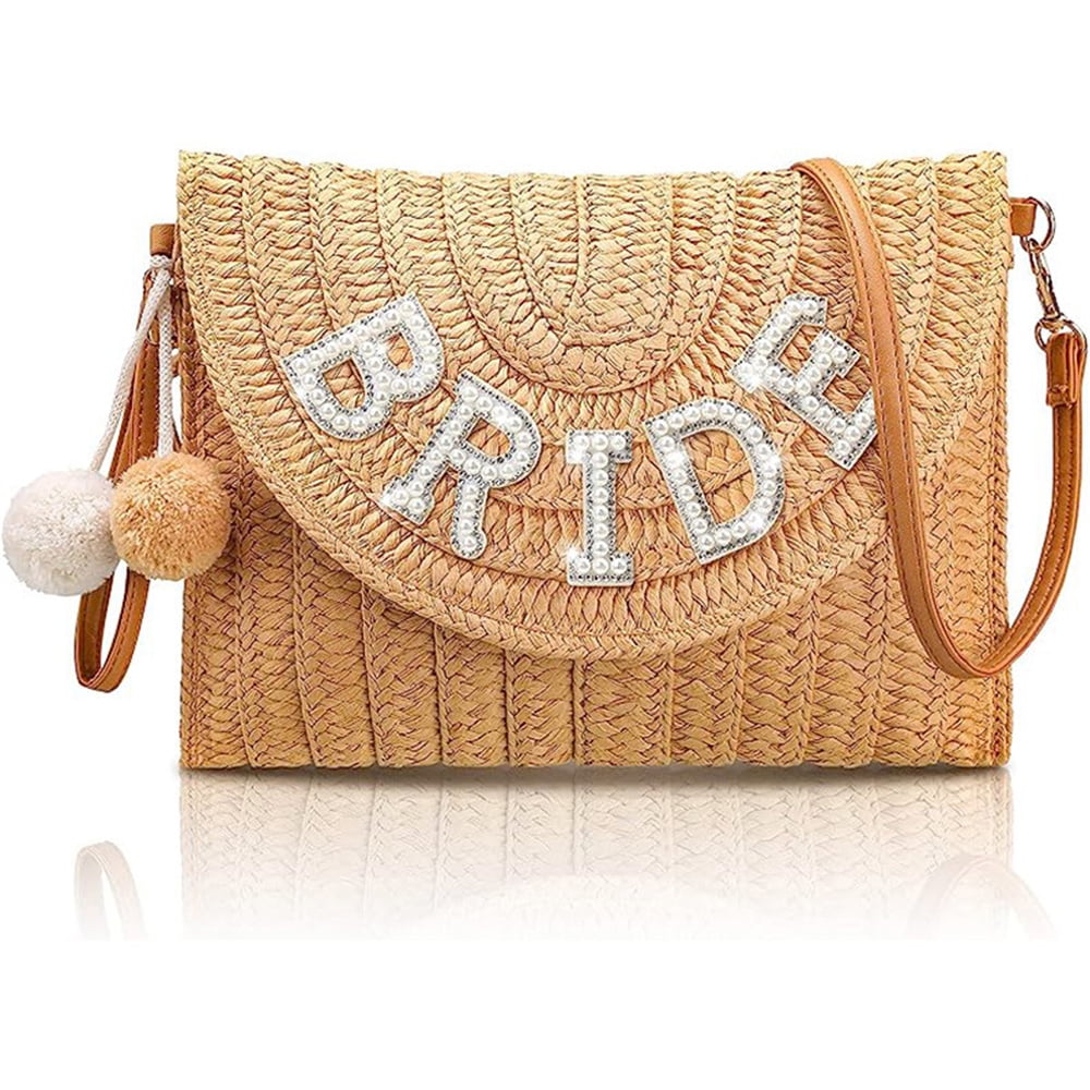 Bride Purse Bridal Shower Gift for Bride to Be Gift Ideas Straw