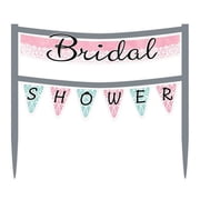 Cardboard Bridal Shower Cake Bunting Topper